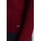 Claret Red Cotton And Acrylic Fabric With Crew Neck Detail Casual Men's Knitwear