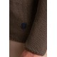 Khaki Cotton And Acrylic Fabric With Crew Neck Detail Casual Men's Knitwear