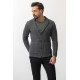 Anthracite Color Cotton And Acrylic Fabric Casual Men's Knit Jacket