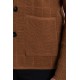 Camel Color Cotton And Acrylic Fabric Casual Men's Knit Jacket