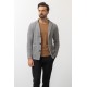 Light Grey Color Cotton And Acrylic Fabric Casual Men's Knit Jacket