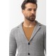 Light Grey Color Cotton And Acrylic Fabric Casual Men's Knit Jacket