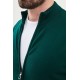 Emerald Color Zippered Design Classic Men's Knitwear