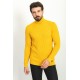 Yellow Patterned Cotton And Acrylic Fabrics With Turtleneck Detailed Casual Mens Knitwear