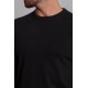 Black Color Elastan And Viscose Fabric With Crew Neck And Long Sleeved Detail Casual Men's Knitwear