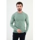 Unripe Almond Color Crew Neck Design Classic Men's Knitwear