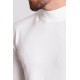 Ecru Color Viscose And Elastane Fabric With Mock Turtleneck Detail Casual Men's Knitwear