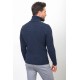 Dark Blue Wool And Acrylic Fabric Pattern Design With Turtleneck Casual Mens Knitwear