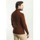Tile Color Viscose And Elastane Fabric With Turtleneck Detail Classic Men's Knitwear