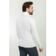 Ecru Color Viscose And Elastane Fabric With Turtleneck Detail Classic Men's Knitwear