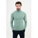 Unripe Almond Color Turtleneck Design Classic Men's Knitwear