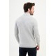 Light Grey Color Mock Turtleneck Design Classic Men's Knitwear