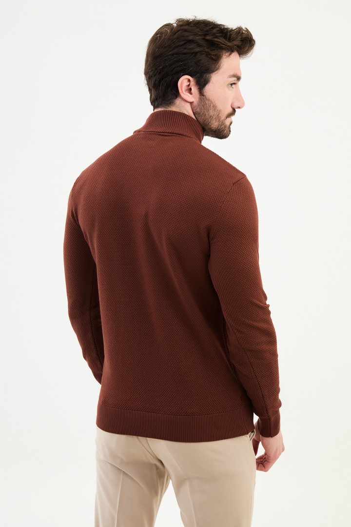 Tile Color Mock Turtleneck Design Classic Men's Knitwear