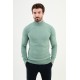Unripe Almond Color Mock Turtleneck Design Classic Men's Knitwear