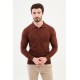 Tile Color Shirt Collar Design Classic Men's Knitwear