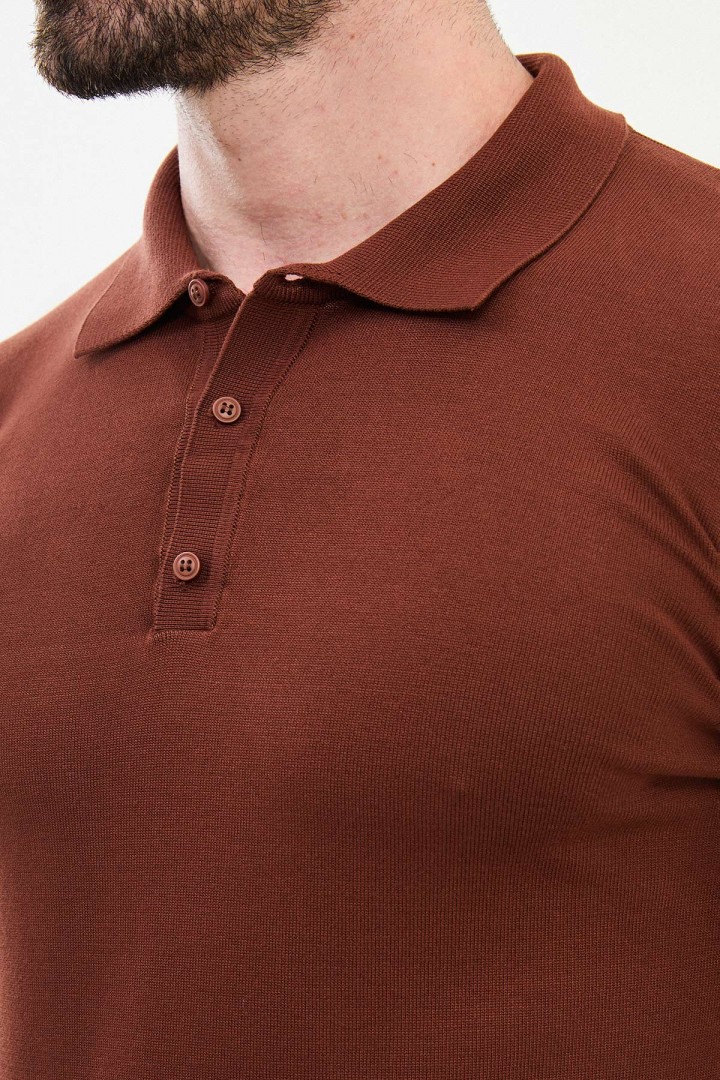 Tile Color Shirt Collar Design Classic Men's Knitwear