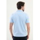 Blue Color Shirt Collar Design Casual Men's Knit Tshirt