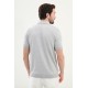 Grey Color Striped Design Casual Men's Knit Tshirt