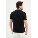 Dark Blue Color Striped Design Casual Men's Knit Tshirt