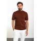 Plain Tile Slim Fit Half Turtleneck Men's Knitwear T-Shirt