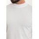 Plain Ecru Slim Fit Half Turtleneck Men's Knitwear T-Shirt
