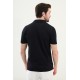 Dark Blue Color Striped Design Casual Men's Knit Tshirt