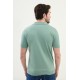 Unripe Almond Color Striped Design Casual Men's Knit Tshirt