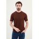 Tile Color Figured Design Casual Men's Knit Tshirt