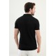 Black Color Zippered Design Casual Men's Knit Tshirt