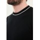 Black And White Color Casual Men's Knit Tshirt
