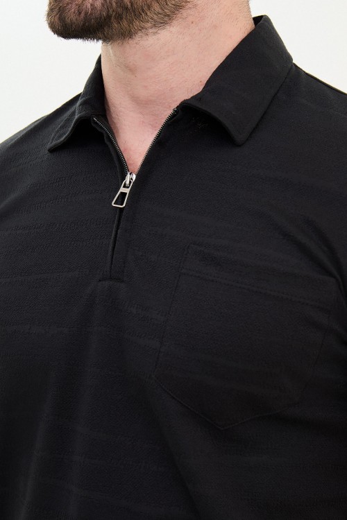 Black Color Casual Men's Short And Tshirt Set