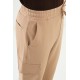 Camel Color Cargo Pocket Design Casual Men's Joggers