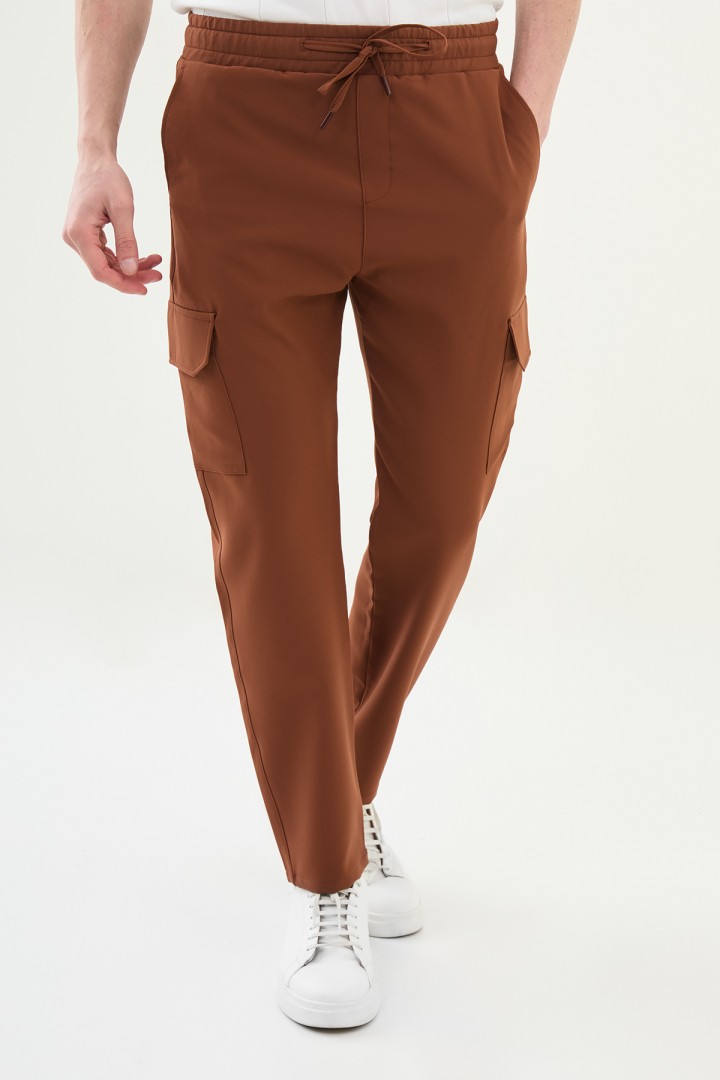 Tile Color Cargo Pocket Design Casual Men's Joggers
