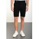 Black Color Belted Design Casual Linen Men's Short