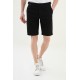Black Color Belted Design Casual Men's Cotton Short