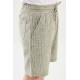 Khaki Color Casual Men's Striped Cotton Short