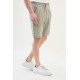 Khaki Color Casual Men's Striped Cotton Short