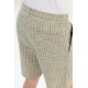Khaki Color Casual Men's Striped Cotton Short
