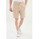 Beige Color Casual Men's Striped Cotton Short