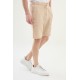 Beige Color Casual Men's Striped Cotton Short