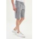 Dark Blue Color Casual Men's Linen Short