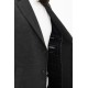 Anthracite Color Wool And Acrylic Fabric Flap Pocket Design Classic Men's Overcoat