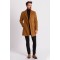 Camel Color Wool And Acrylic Fabric Double Breasted With Metal Buttons And Wide Collar Design Classic Men's Overcoat