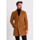 Camel Color Wool And Acrylic Fabric Double Breasted With Metal Buttons And Wide Collar Design Classic Men's Overcoat