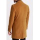 Camel Color Wool And Acrylic Fabric Double Breasted With Metal Buttons And Wide Collar Design Classic Men's Overcoat