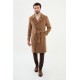 Beige Color Classic Long Men's Overcoat