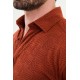 Tile Color Figured Design Casual Men's Shirt
