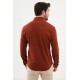 Tile Color Figured Design Casual Men's Shirt