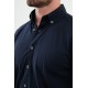 Dark Blue Color Dobby Design Casual Men's Shirt