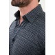 Black Color Figured Design Casual Men's Shirt